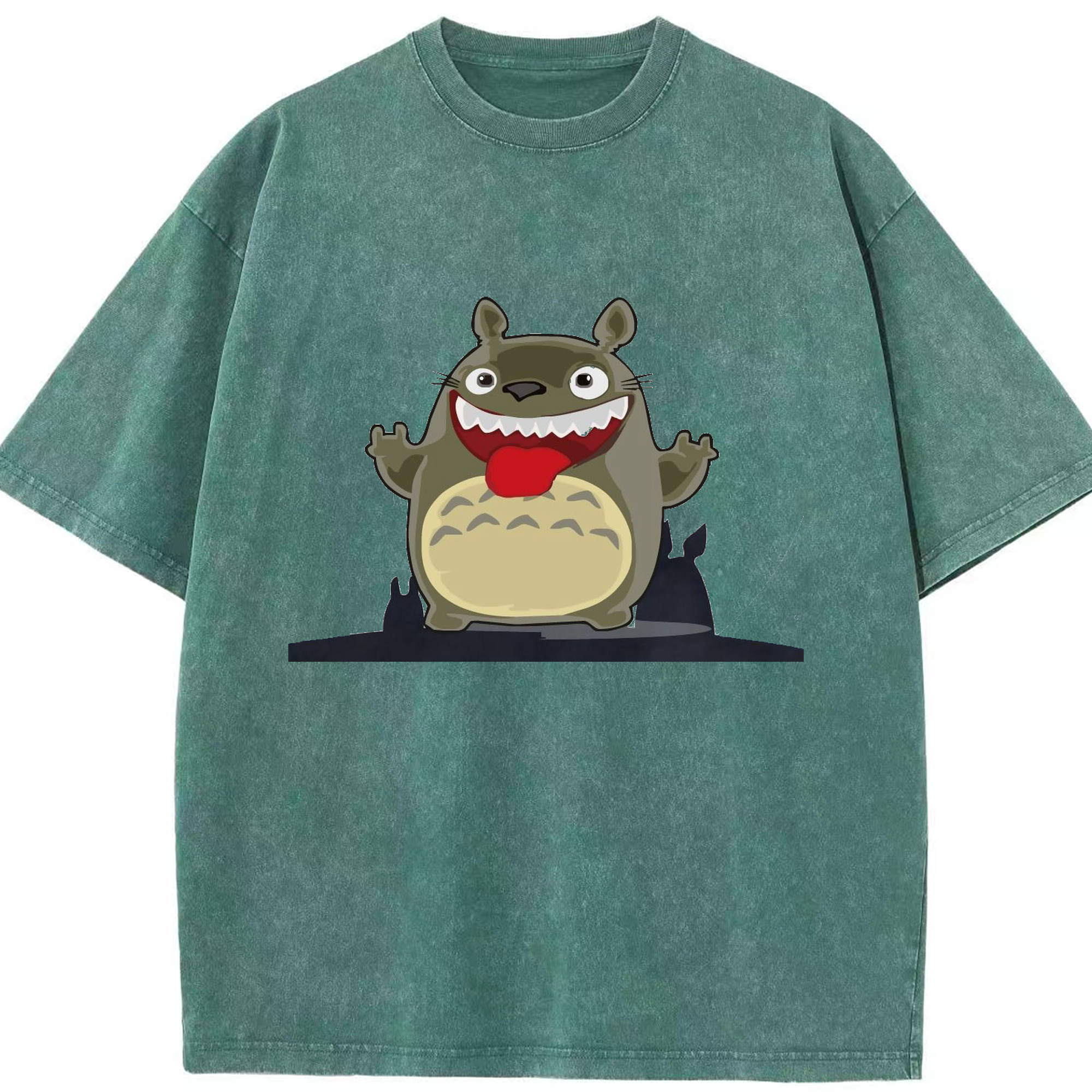 （画像用） となりのトトロ 草壁メイ 草壁サツキ My Neighbor Totoro Satsuki Kusakabe Mei Kusakabe 綿100% ヴィンテージ風 半袖Tシャツ（フロントプリント）